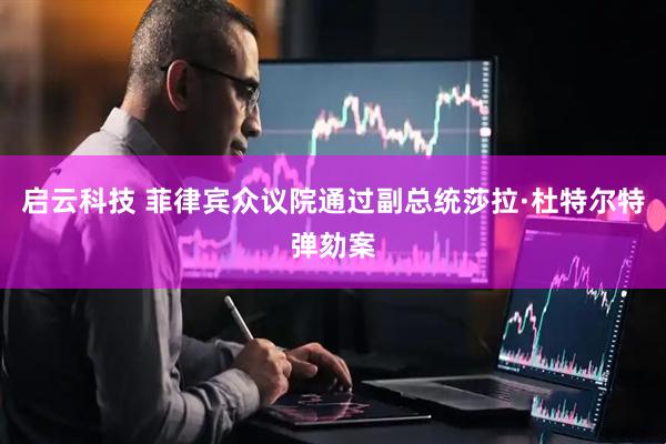 启云科技 菲律宾众议院通过副总统莎拉·杜特尔特弹劾案